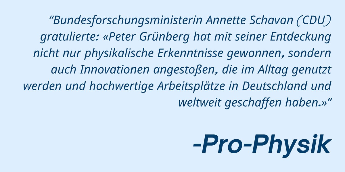About Peter Grünberg (1939 - 2018)