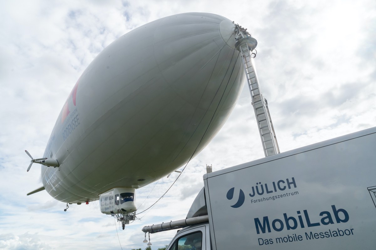 Messkampagne des Forschungszentrums Jülich mit dem Zeppelin NT